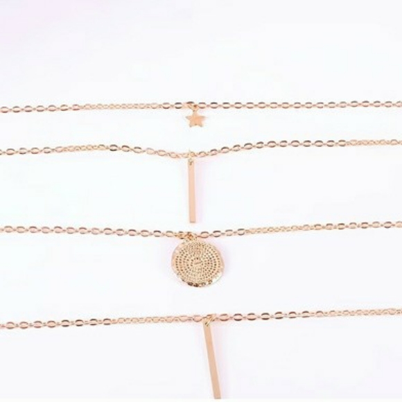 1 Fashion Layered Star Round Pendant Necklace For Women - Picture 5 of 7